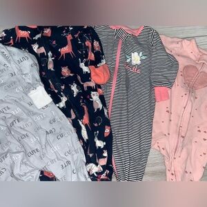 4 Baby girl Sleepers